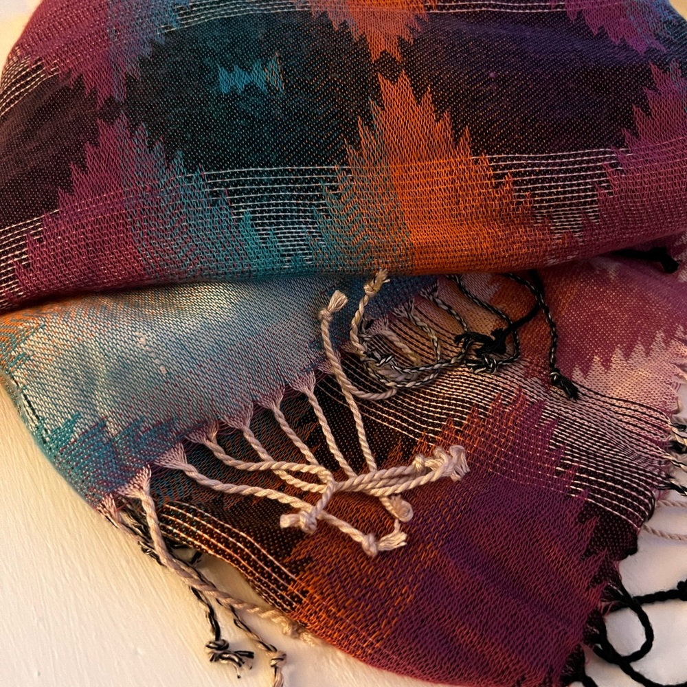 Colorful Geometric Scarf - Picture 2 of 4